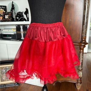 Halloween Women's Red Tulle‎ Mini Petticoat